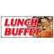 Signmission LUNCH BUFFET BANNER SIGN ayce all you can eat food luncheon quality B-120 Lunch Buffet - alternate 1
